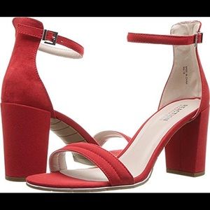 Kenneth Cole Reaction Lolita Red Strappy Heels